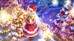 Customize and personalise your desktop, mobile phone and tablet with these free wallpapers! 30 Christmas Anime Girl Wallpapers Wallpaperboat