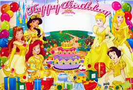 Princess Birthday Message For Kids Disney Princess Happy Birthday Party Banner Poster Happy Birthday Disney Princess Happy Birthday Kids Happy Birthday Princess