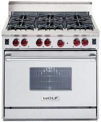 From funky stove top wiring to jammed oven doors, we have you covered and are backed by more than twenty years of experience in appliance repair. Wolf R366 36 Inch Pro Style Gas Range With 6 Dual Brass Open Burners 5 5 Cu Ft Convection Oven Infrared Broiler Automatic Reignition And Drip Tray Natural Gas