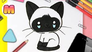 Instrucciones de dibujo paso a paso grumpy cat. Como Dibujar Un Gato Siames Kawaii Dibuja Un Gatito Facil