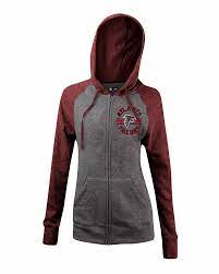 Amazon Com Nfl Ladies Tri Blend Fleece Zip Up Hoodie With Contrast Sleeves And Hood Sports Outdoors Hoodies Team Apparel Zip Ups