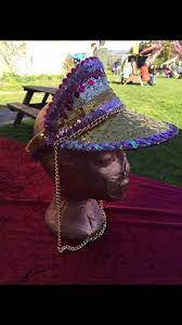 Festival Embellished Gold Pink Sequin And Glitter Hat Visor Glastonbury Burning Man Mardi Gras Carnival Party C Rave Hats Festival Hat Festival Accessories
