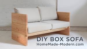 Two modified pallets build the sofa's sides. Diy Sofa Made Out Of 2x10s Youtube