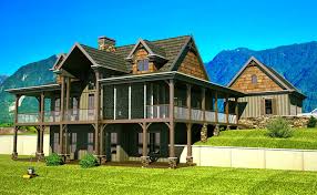 These house plans will get you started on your idyllic mountain retreat, complete with natural timber and stone accents, cozy covered porches, and this house has many options with its flexible floor plan, but the heart of the quaint home is found on the first floor with the kitchen, dining, and family. Open Floor Plan With Wrap Around Porch Banner Elk Ii