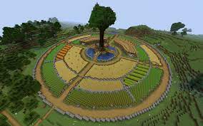A gable roof, also known as a pitched or peaked roof, is an inverted 'v'. Remade U Billfottle S Crop Circle With A Friend On Our Survival Realm Our First Big Build Minecraft