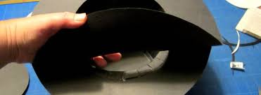 At this point i also like to take a small piece of tissue and stick it inside to help form the hat and make it sturdier. Paper Top Hats