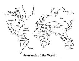 Printable World Biome Map Coloring Worksheet World Map Map Grasslands Outline In World Map Coloring Page World Map Coloring Page Coloring Pages World Map Printable