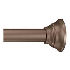 Moen curved shower rods chrome 5' curved shower rod. Moen 72 Old World Bronze Tension Mount Decorative Shower Curtain Rod At Menards