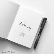 Black And White Bullet Journal Theme Bullet Journal Monthly Cover Page February Cover Page Minimalist Bullet Journal Cover Pa Bullet Journal Minimalist Bullet Journal Themes Bullet Journal Notes