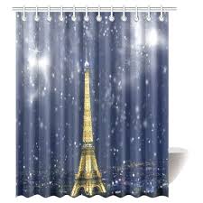 Amagical paris eiffel tower decor 16 piece bathroom mat set shower curtain set paris tower with pink flowers romance lover hot air balloon bike bath mat contour mat toilet cover shower curtain 12 hook. More Shower Curtains Graphic Pattern Arts Print On Tagged Eiffel Zenzzle