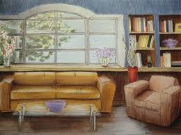 Sitting Room Prismacolor Markers Colored Pencil Adrienne Michaels Via B Interior Design Drawings Interior Design Renderings Interior Architecture Sketch