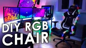 The cute desk chair with detail provided by the stitching looks incredibly cool. Em On Twitter Diy Rgb Gaming Chair Video Link Https T Co A9jno8mj9b