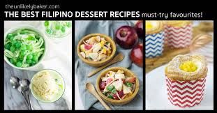 Whether it's brownies, pie, or cake that strikes your fancy, our delicious dessert recipes are sure to please. Filipino Dessert Recipes You Must Try The Unlikely Baker