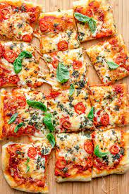 Sheet Pan Pizza Homemade Dough Recipe Included Feelgoodfoodie Recipe In 2021 Homemade Dough Recipe Making Homemade Pizza Sheet Pan Pizza Recipe