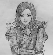 Here Is Mal It Was So Much Fun Drawing Her Disney Drawings Disney Art Drawings Disney Decendants