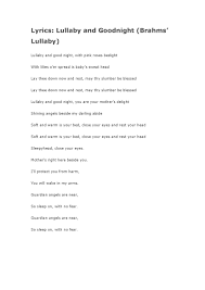 Lullaby And Goodnight Go To Sleep Little Baby Lyrics Lyricswalls