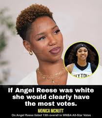Monica McNutt doesn't hold back, demands a re-rank: “If Angel Reese was  white, she would clearly have the most votes.” Angel is ranked 13th in  All-Star voting despite the headlines, stats, and