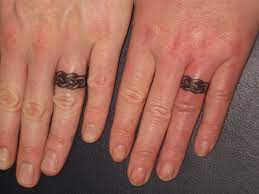 Matching Celtic Wedding Rings Bands Fingers Irish Street Tattoo Downpatrick Belfast Northern I Tattoo Wedding Rings Ring Tattoo Designs Wedding Finger Tattoos
