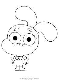 Anais Errrrrr Watterson The Amazing World of Gumball Coloring Page for Kids  - Free The Amazing World of Gumball Printable Coloring Pages Online for  Kids - ColoringPages101.com | Coloring Pages for Kids