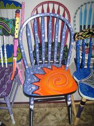 Personal Artwork Painted Chairs By Carrie Butler At Coroflot Com Painted Chairs Hand Painted Chairs Painted Chair