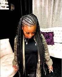 The thinning braids in between these thicker twists make this a bold look. Pin On Braids Weave Hairstyles Braided Quick Braided Hairstyles Feed In Braids Hairstyles