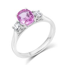 Find gorgeous diamond and gemstone rings perfect for a standout bride. Platinum Pink Sapphire Diamond Ring