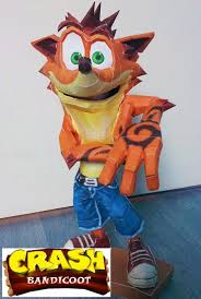 Crash Bandicoot Paper Model Paperkraft Net Free Papercraft Paper Model Papertoy Crash Bandicoot Bandicoot Paper Crafts