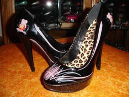 Rat Fink Pinup Couture Pinstriped Heels Sz 7 Heels Pinup Couture Pinstriping