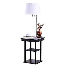 3 Rack End Table Floor Lamp Attached Built In Table Side End With 2 Usb Ports Brightech Cont Led Floor Lamp Table Lamps For Bedroom Bedroom Side Table Lamps