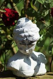 Frauenbuste Shabby Chic Garten Gartenfiguren Gartendekoration