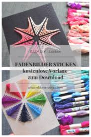 Wir holen nadel, garn und rahmen heraus, denn es wird wieder gestickt! Fadenbilder Sticken Blume Stern Oder Schneeflocke Vlikeveronika Diy Upcycling Basteln Kreativer Lifestyle