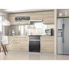 polley cuisine complete modulaire lineaire l 240 180cm 7 pcs plan de travail inclus ensemble meubles de cuisine moderne sonoma meuble cuisine cuisine moderne cuisine complete