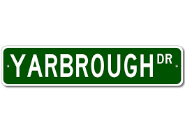 Yarbrough Drive Street Sign Personalized Custom Last Name Metal Sign Aluminum Custom Street Signs Personalized Signs Street Signs