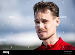 Paphos, Cyprus. 11th Jan, 2024. 240111 Interim coach Daniel Bäckström of  the Swedish men's football national team in mixed zone after a training  session