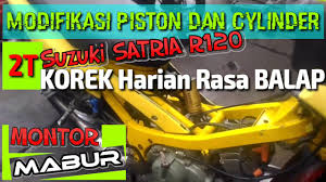 Satria 2 tak stiker lumba dan ayam jago. Modif Satria R By Yusuf Papamuda