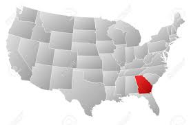Mapa politico de estados unidos. Mapa Politico De Estados Unidos Con Los Estados De Georgia Donde Varios Se Destacaron Ilustraciones Vectoriales Clip Art Vectorizado Libre De Derechos Image 13912518