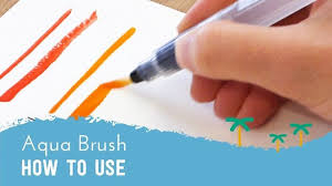 How To Use A Water Brush Pen Aqua Brush Tutorial Stationery Island Youtube Brush Pen Lettering Water Brush Pen Brush Pen