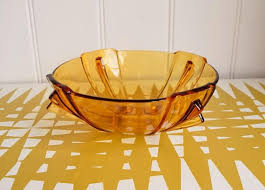 Splendid Vintage Mustard Glass Bowl Decoration Fruit Bowl Etsy Decorative Bowls Glass Bowl Glass Bowl Decor