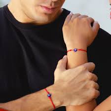 Ankle Bracelet EvilEyeFavor Dainty Evil Eye , Minimal Gold Chain Anklet,  For Women, Waterproof Anklet, Greek Evil Eye Protection Black Thread Anklet