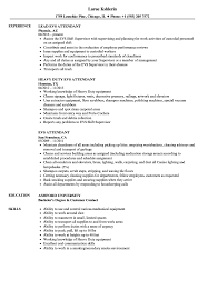 Example of a completed cv to apply for a clining post / how to write a cv: Evs Attendant Resume Samples Velvet Jobs