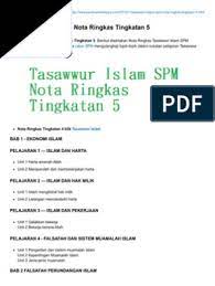 Tasawwur islam ting 4 dan 5 spm. Tasawwur Islam Spm Nota Ringkas Tingkatan 5