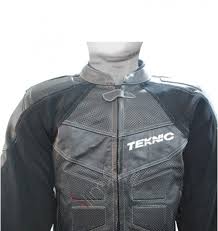 Teknic Mercury Black Leather Motorcycle Riding Jacket