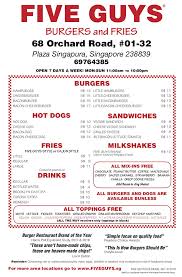 Check out latest five guys menu prices. The Long Awaited Five Guys Diner Officially Opens Its Doors At Plaza Singapura