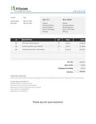 19 Blank Invoice Templates In Ms Excel Hloom
