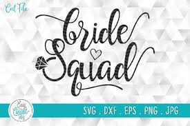 I've made these free wedding invitation svg files for the cricut so you can save a little on paper goods. Bride Squad Just Married Graphic By Easyconceptsvg Creative Fabrica