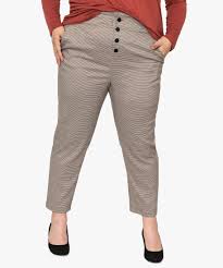Pantalon gris évasé, je fais 1m60 et un 36 mais me sert trop, convient a un 34. Gemo Grande Taille Pantalon Femme Forme Carotte A Taille Haute Motif Pied De Poule Brun Pantalons Et Jeans Femme Gemo