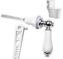 ALLOMN Maniglia universale per sciacquone, kit di ricambio per WC con leva  di scarico in ceramica, maniglia di riparazione per cassetta WC con leva di  ...