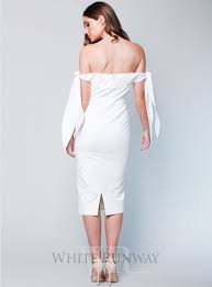 White Tyler Dress Off Shoulder Fashion Gorgeous Midi Dresses Dresses