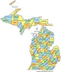 Upper Peninsula County Map Michigan, United States Genealogy Genealogy | Map Of Michigan, County Map,  Michigan Road Trip