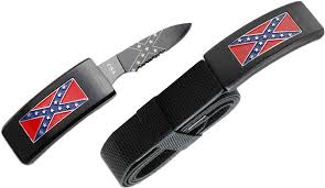 DV-01RCS Rebel Flag Belt Buckle Knife